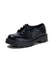 Kickers Black Womens Kori Leather Lace Shoes - Image 3 of 8