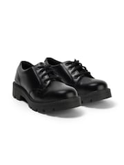 Kickers Black Womens Kori Leather Lace Shoes - Image 4 of 8