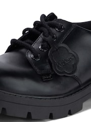Kickers Black Womens Kori Leather Lace Shoes - Image 8 of 8