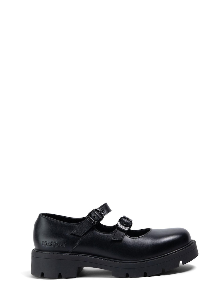 Kickers Womens Kori MJ Double Leather Black Shoes - Image 1 of 6