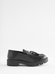 Kickers Black Youth Kori Tassle Leather Shoes - Image 1 of 7