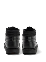 Kickers Black Youth Padded Mesh Leather Shoes - Image 5 of 6