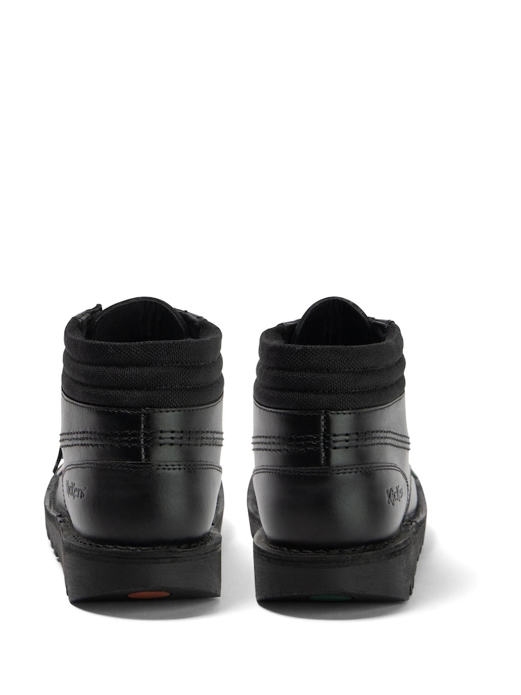 Kickers Black Padded Mesh Youth Leather Shoes - Image 5 of 5