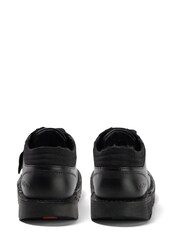 Czarne skórzane buty młodzieżowe Kickers Kick Lo z wyściółką i siateczką - Obraz 5 z 6