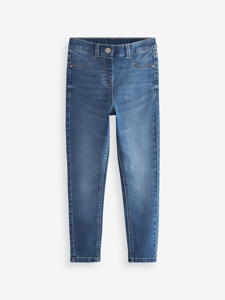 Mid Blue Long Length Stretch Jeggings (3-16yrs) - Image 1 of 3