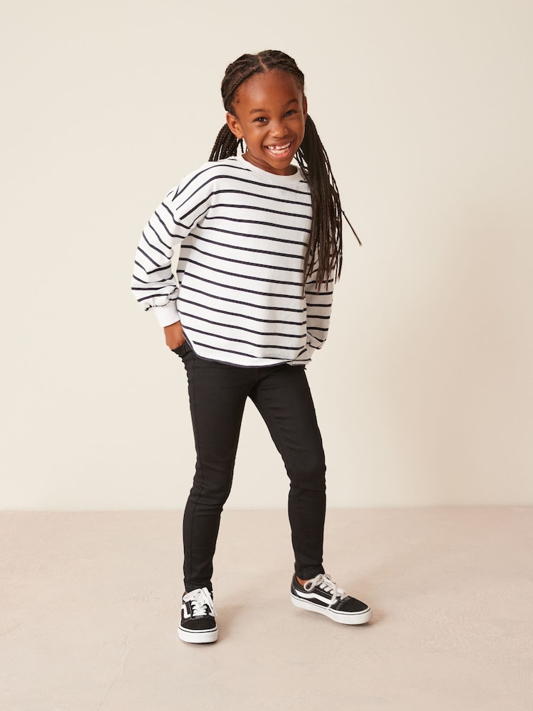 Black Long Length Stretch Jeggings (3-16yrs) - Image 1 of 7