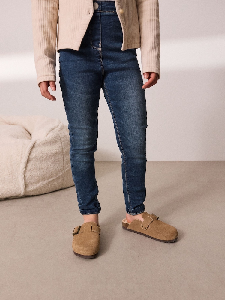 Dark Blue Long Length Stretch Jeggings (3-16yrs) - Image 1 of 7