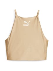 Puma Brown T7 Shiny Crop Top - Image 1 of 2