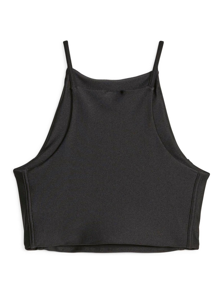 Puma Black T7 Shiny Crop Top - Image 2 of 2