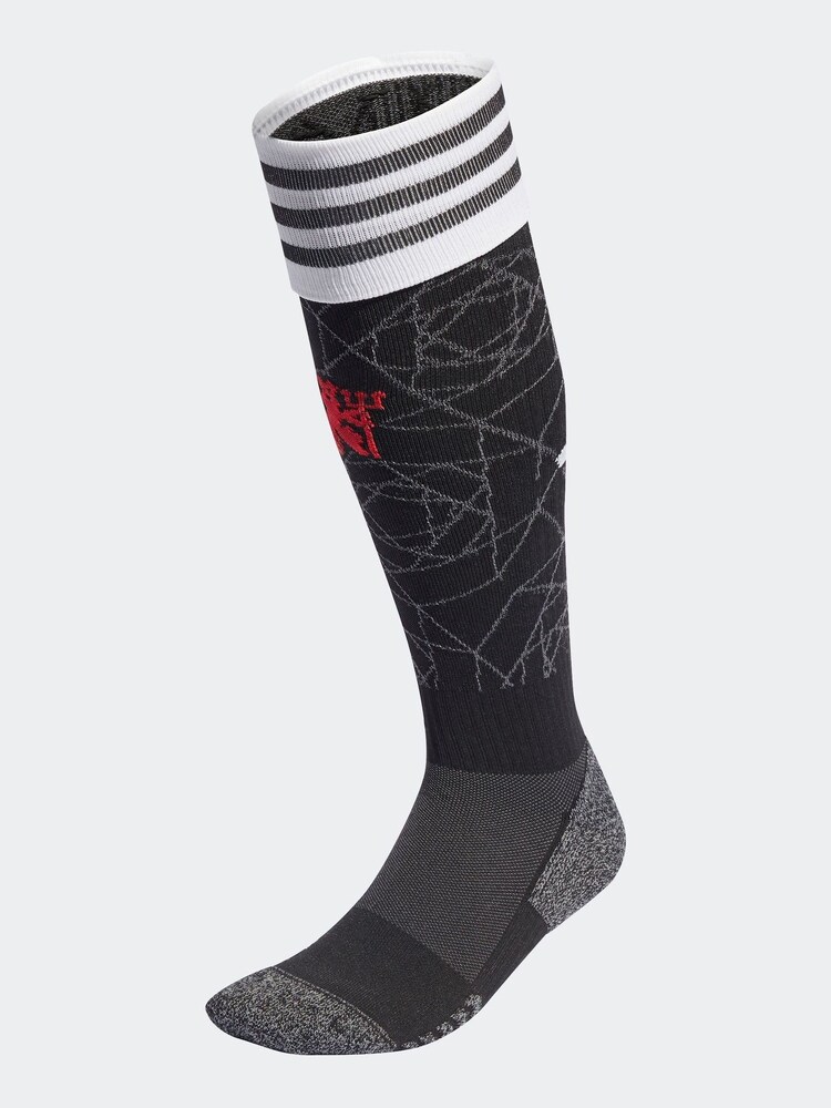 adidas Black Adult Sport Performance Manchester United 23/24 Home Socks - Image 1 of 3