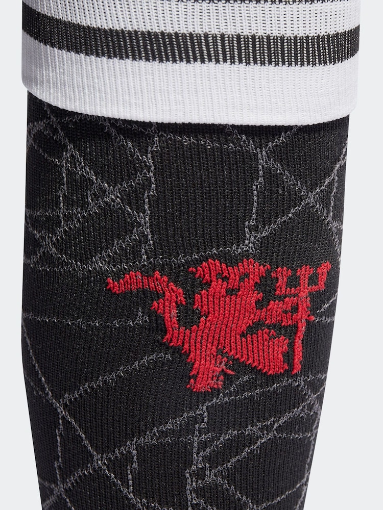 adidas Black Adult Sport Performance Manchester United 23/24 Home Socks - Image 2 of 3