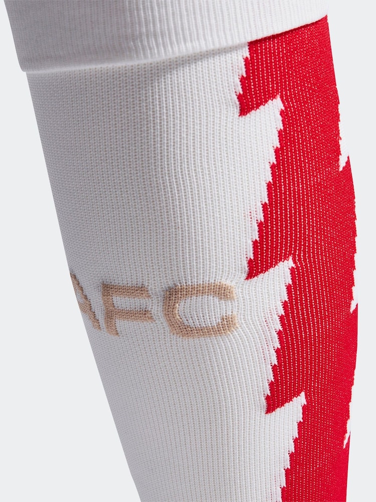 adidas White Sport Performance Adult Arsenal 23/24 Home Socks - Image 2 of 3