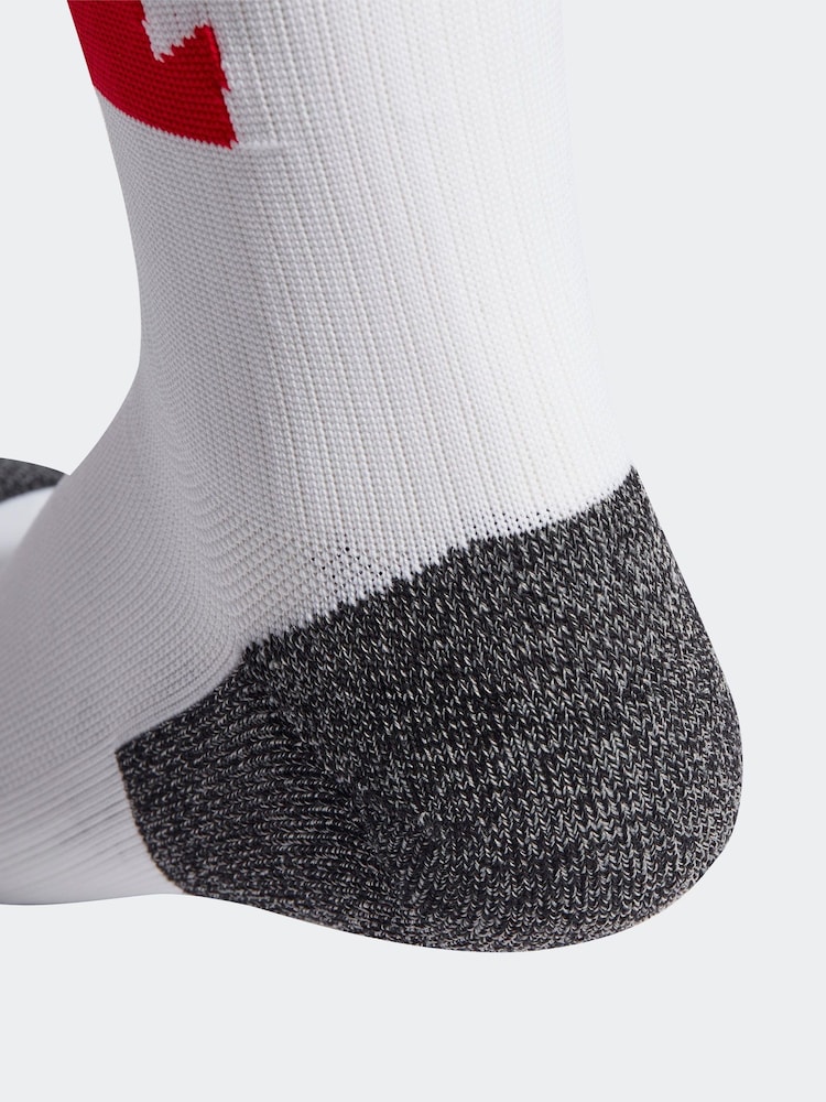adidas White Sport Performance Adult Arsenal 23/24 Home Socks - Image 3 of 3