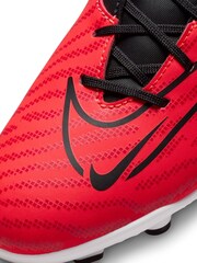 Nike Red Phantom Club Firm Ground Football Boots - Image 9 of 11
