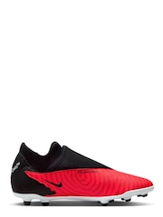 Nike Red Phantom Club Dynamic Firm Ground Football Boots - Image 3 of 11