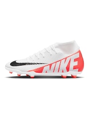 Nike Red Mercurial Superfly 9 Club Cream Ground Football Boots - Image 4 of 11