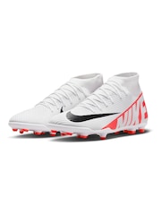 Nike Red Mercurial Superfly 9 Club Cream Ground Football Boots - Image 5 of 11