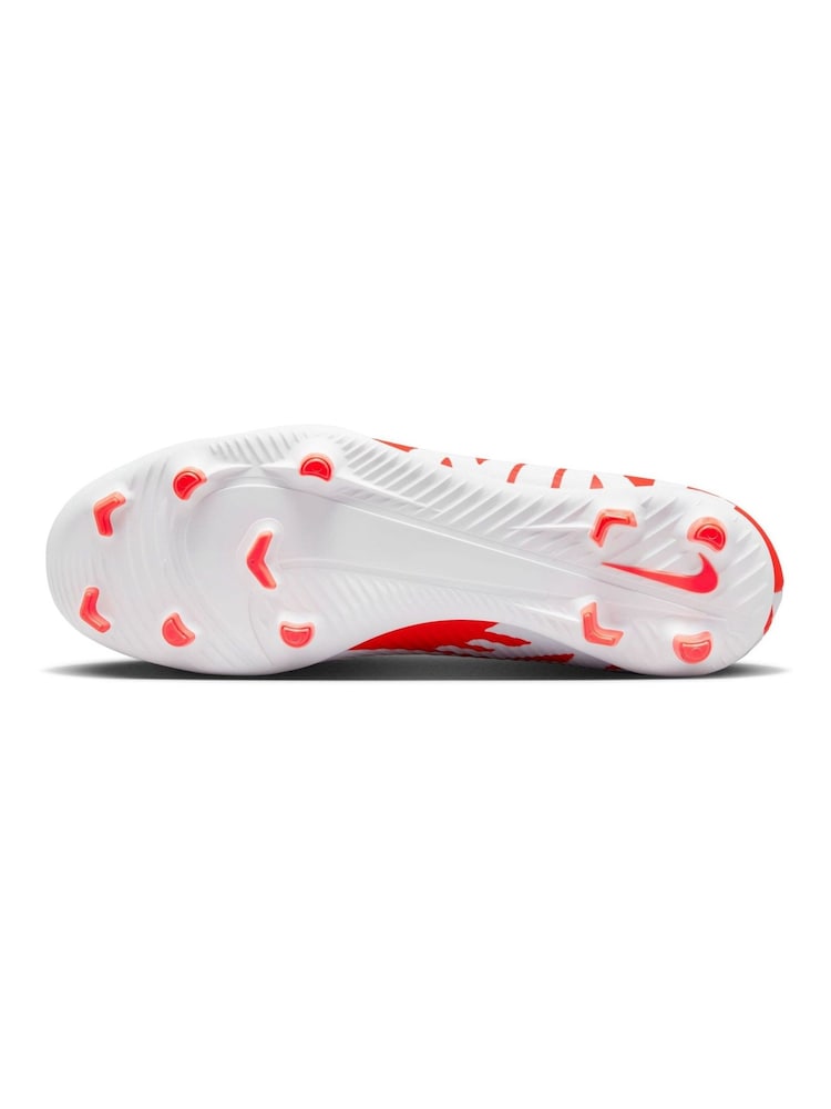 Nike Red Mercurial Superfly 9 Club Cream Ground Football Boots - Image 6 of 11
