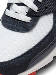 Nike Blue Air Max 90 Trainers - Image 8 of 9