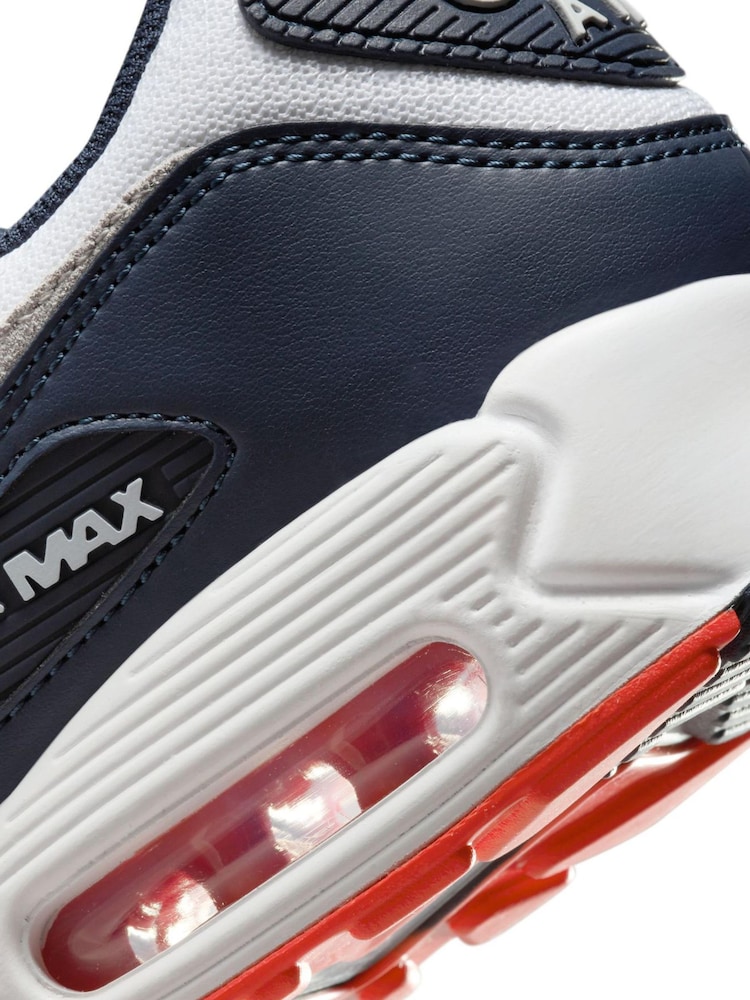 Nike Blue Air Max 90 Trainers - Image 9 of 9