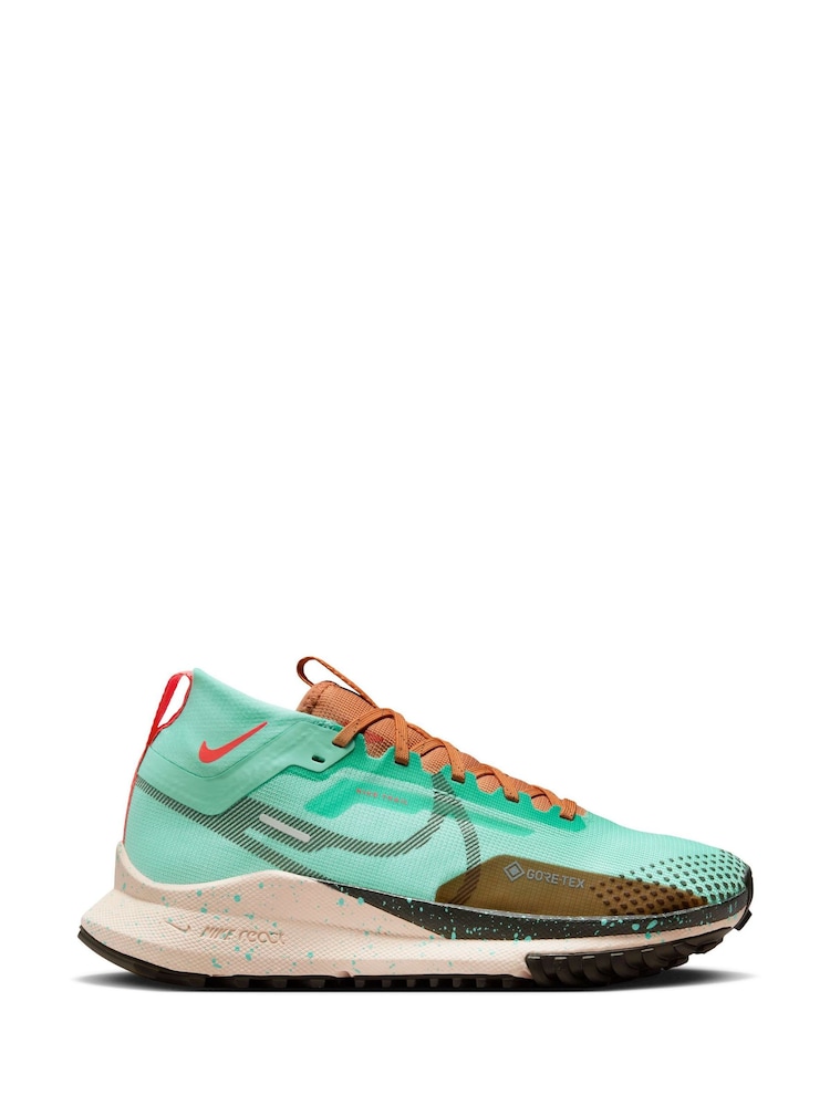 Nike Emerald Green React Pegasus Trail 4 GORETEX Waterproof Running Trainers - Image 1 of 5
