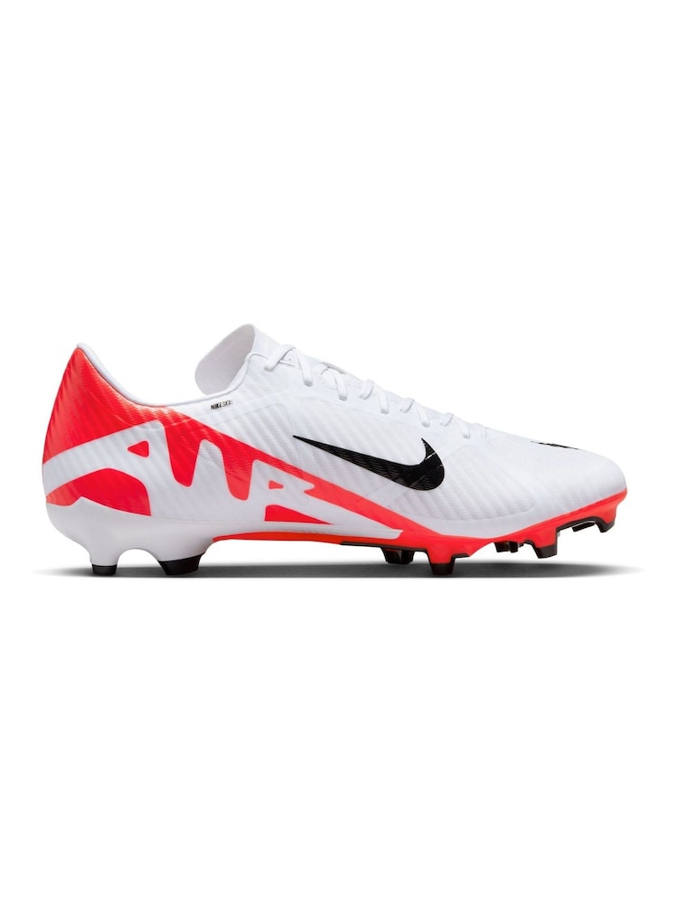 Nike Red/White Zoom Mercurial Vapor 15 Academy Firm Ground Football Boots - Image 3 of 11