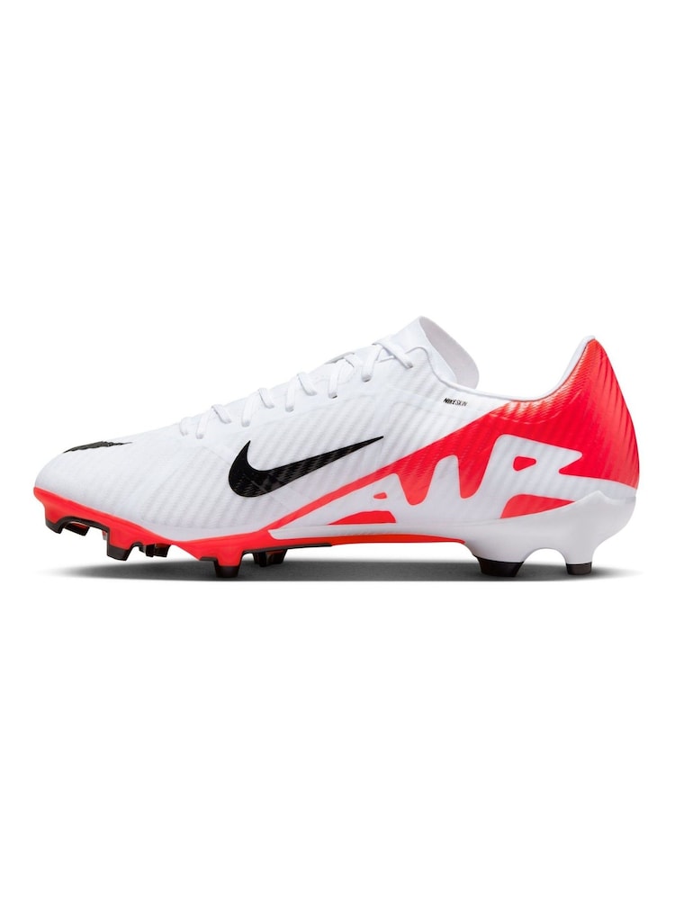 Nike Red/White Zoom Mercurial Vapor 15 Academy Firm Ground Football Boots - Image 4 of 11