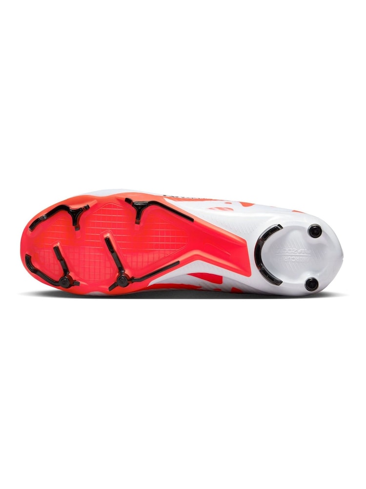 Nike Red/White Zoom Mercurial Vapor 15 Academy Firm Ground Football Boots - Image 6 of 11