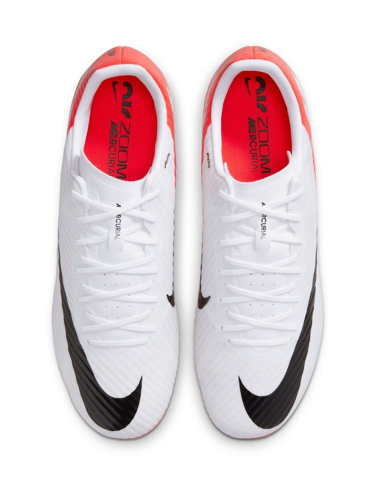 Nike Red/White Zoom Mercurial Vapor 15 Academy Firm Ground Football Boots - Image 7 of 11