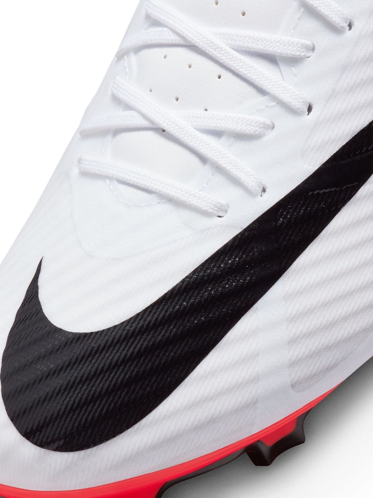 Nike Red/White Zoom Mercurial Vapor 15 Academy Firm Ground Football Boots - Image 9 of 11