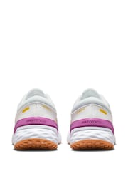 Nike White/Purple Renew Run 4 Trainers - Image 2 of 4