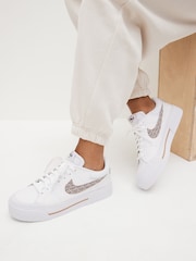 Nike White Court Legacy Lift Platform Trainers United in Victory - Image 1 of 17