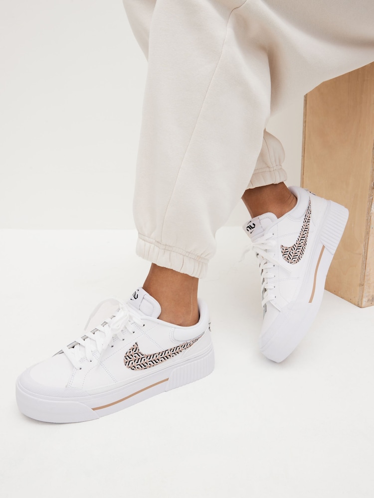 Nike White Court Legacy Lift Platform Trainers United in Victory - Image 1 of 17