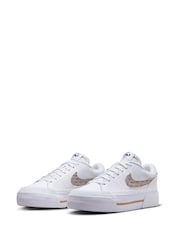 Nike White Court Legacy Lift Platform Trainers United in Victory - Image 8 of 17