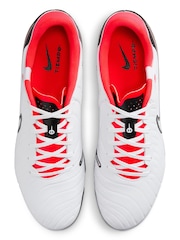 Nike White Tiempo Legend 10 Academy Multi Ground Football Boots - Image 7 of 11