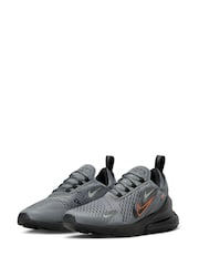Nike Black/Grey Air Max 270 Trainers - Image 3 of 11