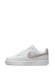 Nike White Court Vision Low Trainers United in Victory - Image 2 of 12