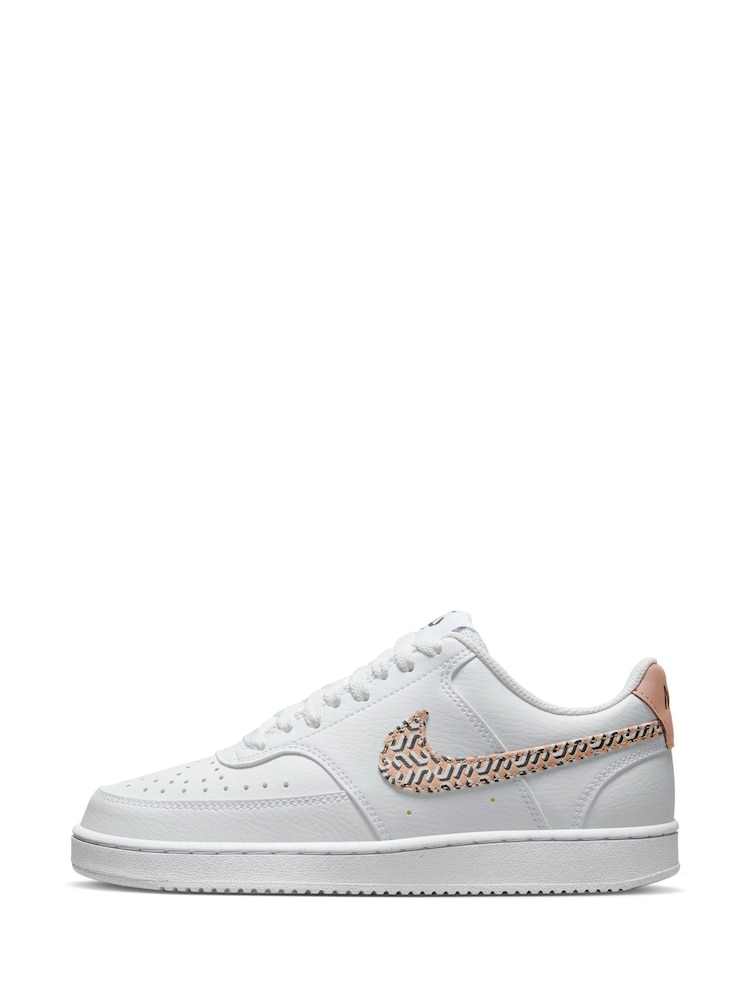 Nike White Court Vision Low Trainers United in Victory - Image 2 of 12