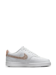 Nike White Court Vision Low Trainers United in Victory - Image 3 of 12