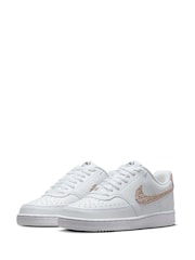 Nike White Court Vision Low Trainers United in Victory - Image 5 of 12