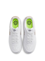 Nike White Court Vision Low Trainers United in Victory - Image 7 of 12