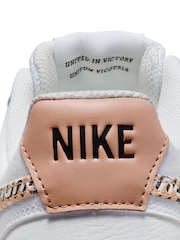 Nike White Court Vision Low Trainers United in Victory - Image 9 of 12