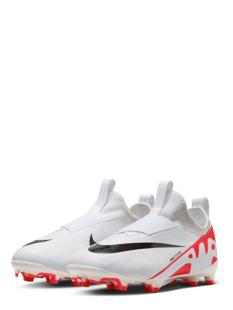 Nike Red Kids Zoom Mercurial Vapor 15 Academy Firm Ground Football Boots - Image 4 of 9