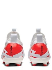 Nike Red Kids Zoom Mercurial Vapor 15 Academy Firm Ground Football Boots - Image 6 of 9