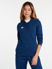 Umbro Dark Navy Blue Club Leisure Zip Through Hoodie - Image 2 of 6