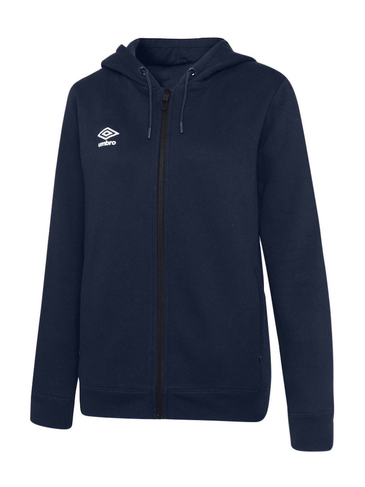 Umbro Dark Navy Blue Club Leisure Zip Through Hoodie - Image 6 of 6