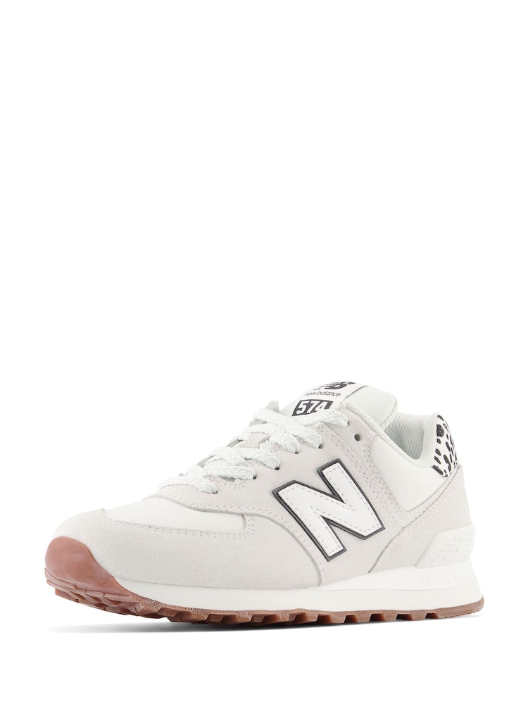 Léopard blanc - New Balance 574 Trainers - Image 4 of 6