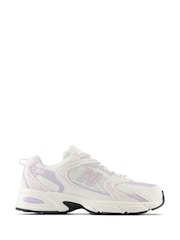 New Balance White/Purple Womens 530 Trainers - Image 1 of 6