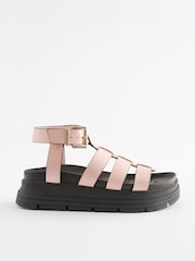 Pink Chunky Gladiator Sandals - Image 5 of 9
