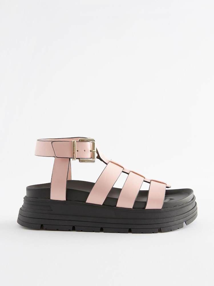 Różowy - Chunky Gladiator Sandals - Image 5 of 9